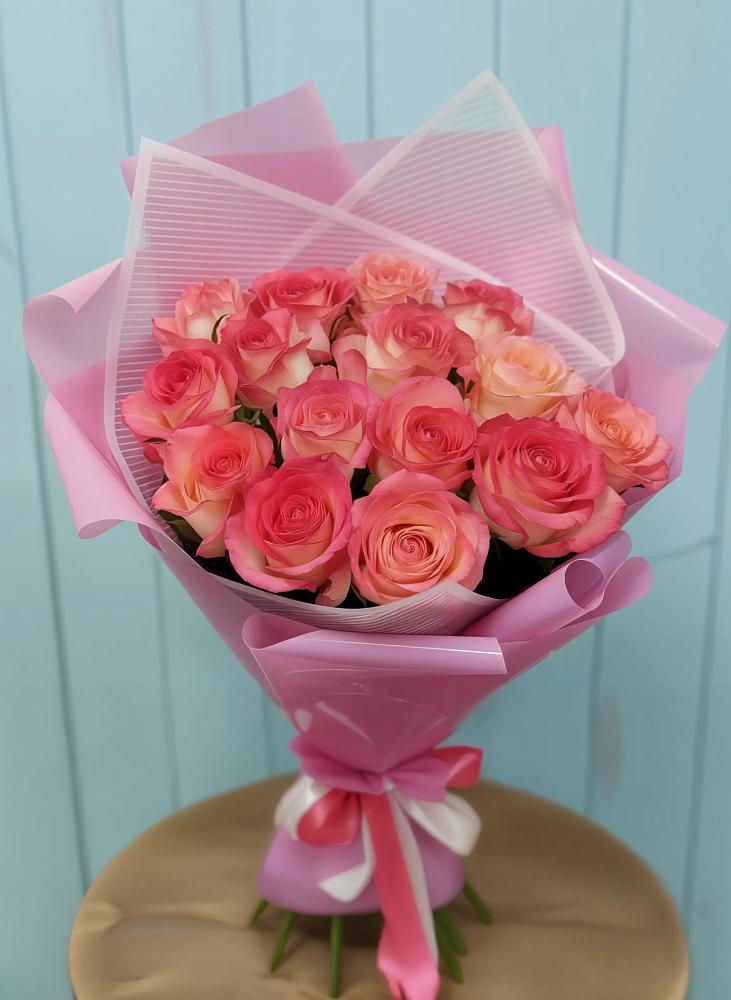 Букет 15 Розовых роз Равель в Семёнове