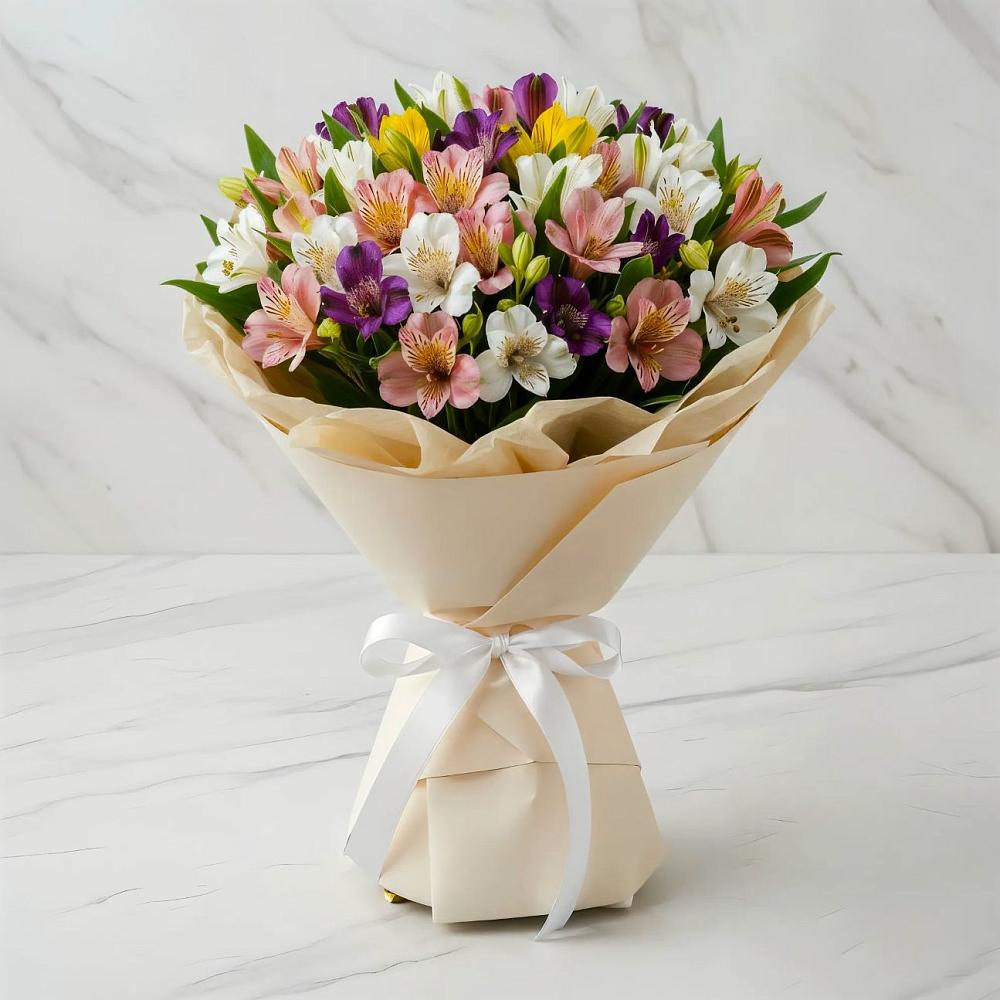 Букет цветов из: Альстромерии в Семёнове