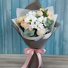Букет цветов из:  Хризантемы и Розы в Семёнове