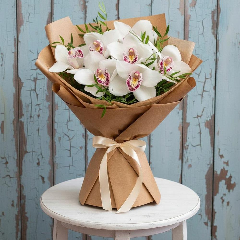 Букет цветов из: Орхидеи и Розы в Семёнове