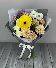 Букет цветов из:  Розы, Герберы и Хризантемы в Семёнове