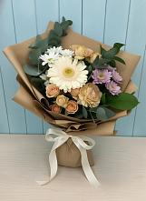 Букет цветов из:  Герберы и Хризантемы в Семёнове