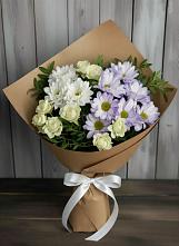 Букет цветов из:  Хризантемы и Розы #REPLACE_PRED# Семёнове