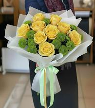 Букет цветов из:  Хризантемы и Розы в Семёнове