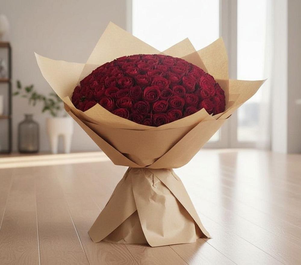 Букет 101 Красная роза в Семёнове