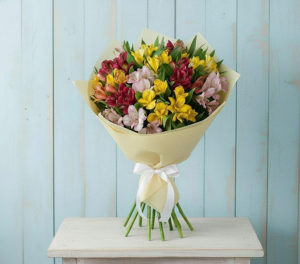 Букет цветов из: Альстромерии в Семёнове