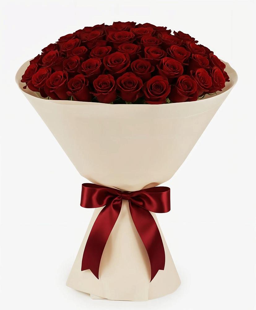 Букет 101 Бордовая роза Блэк Бакарра в Семёнове