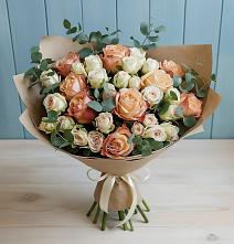 Букет цветов из:  Альстромерии и Розы #REPLACE_PRED# Семёнове