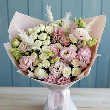 Букет цветов из:  Альстромерии и Розы в Семёнове